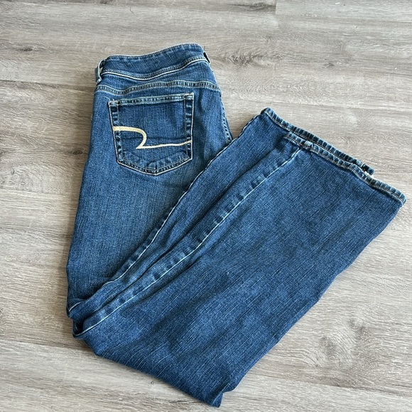 Y2K American Eagle low rise boot cut Denim Jeans size 6 - Picture 9 of 9